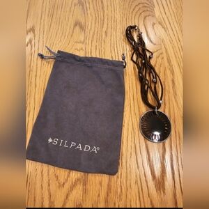 Silpada Sterling Silver round pen shell pendant